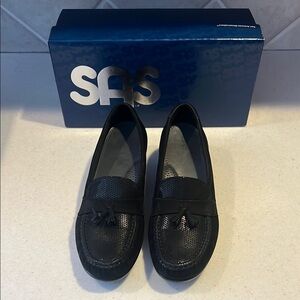 SAS Black Loafers for Women